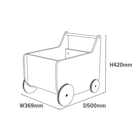 Cat & Dog Push Along Walker | Storage Cart - Liberty House Toys - Junior Bambinos