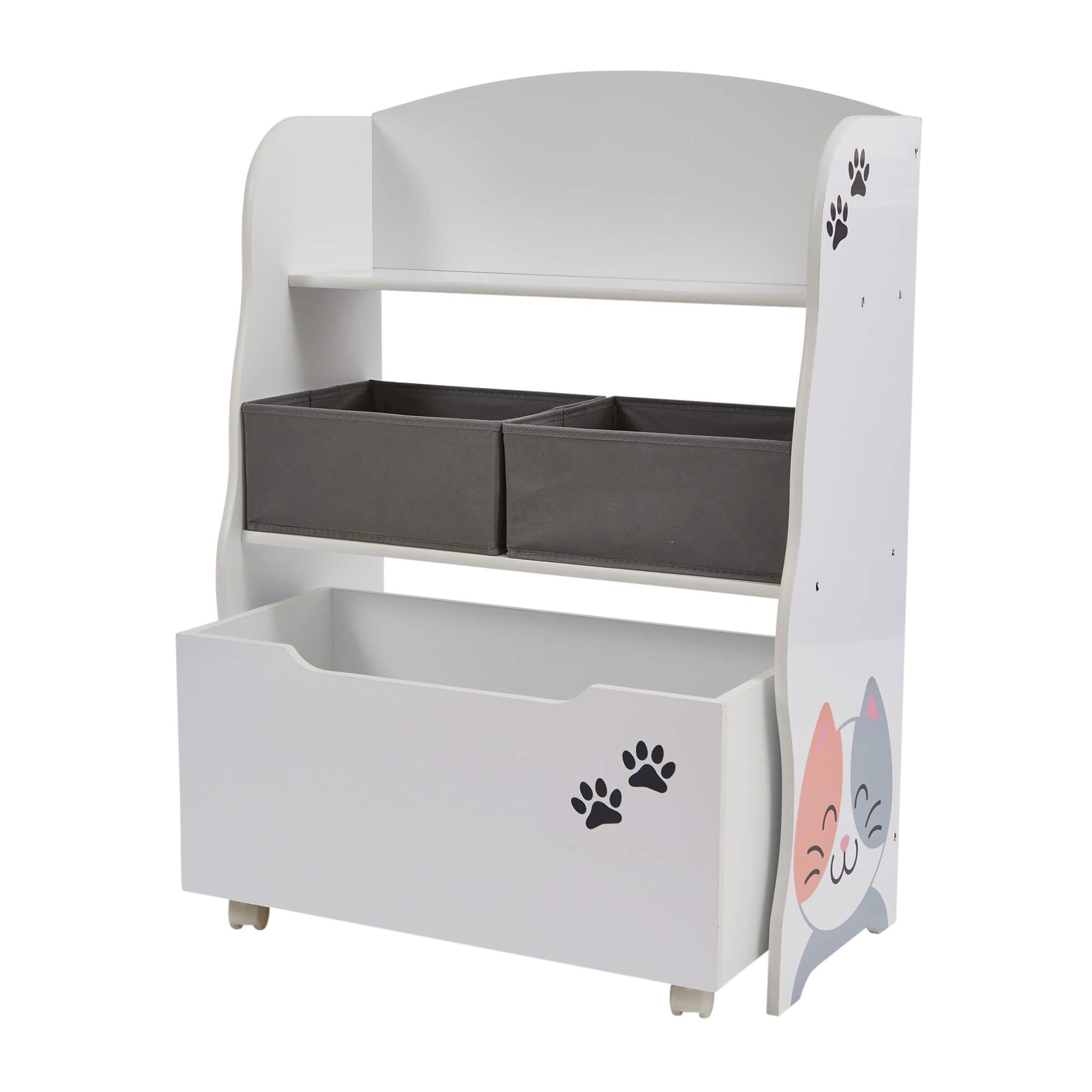 Cat & Dog Storage Unit with Rollout Toy Box - Liberty House Toys - Junior Bambinos