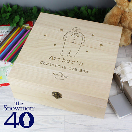 Snowman - Engraved Personalised Christmas Eve Box - Personalised Memento Company - Junior Bambinos