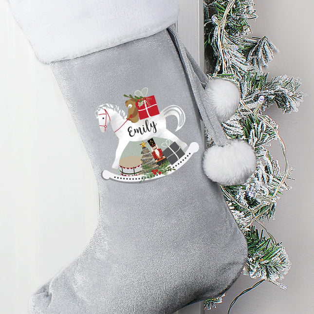 Rocking Horse - Personalised Christmas Stocking - Personalised Memento Company - Junior Bambinos