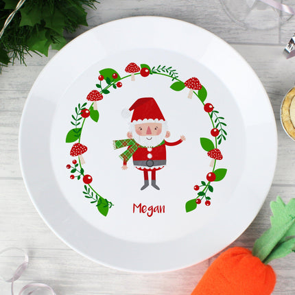 Santa Christmas Dinner -  Personalised Plate - Junior Bambinos