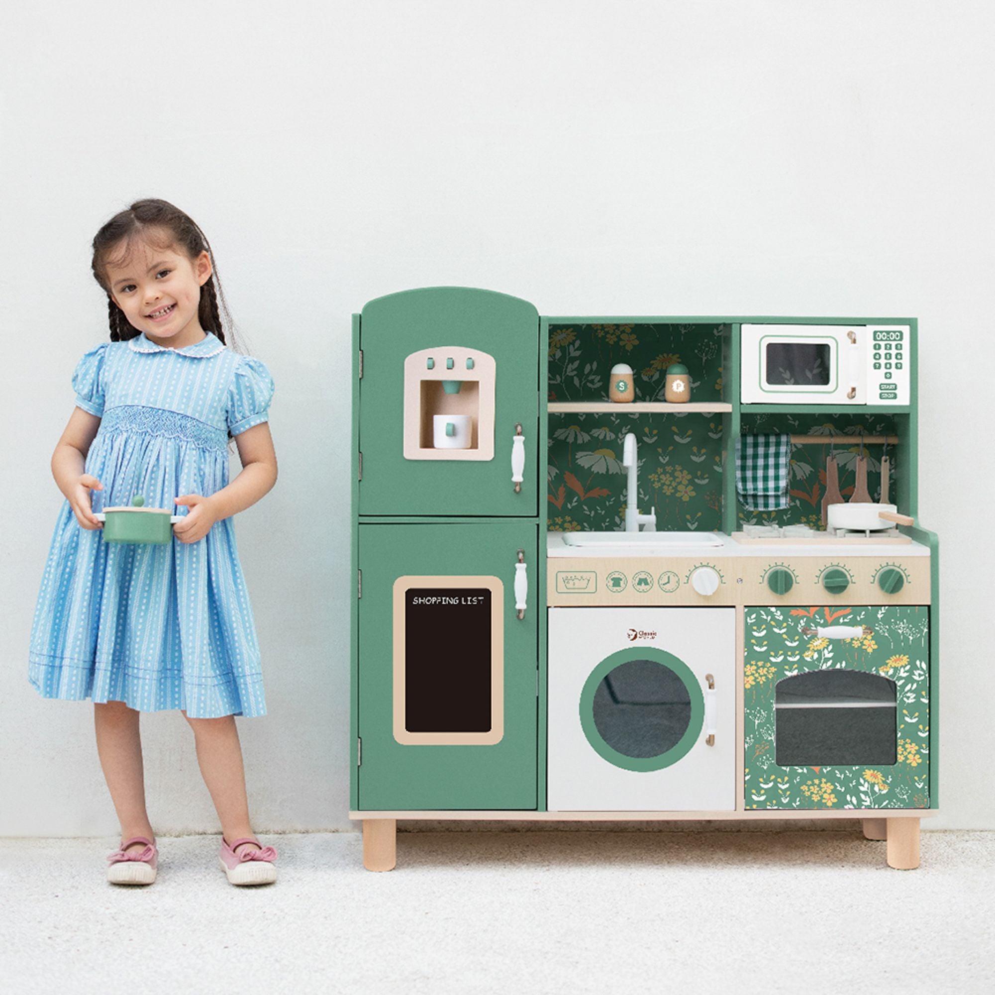 Vintage Wooden Play Kitchen
