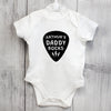 Daddy Rocks - Baby Vest - Personalised Memento Company - Junior Bambinos