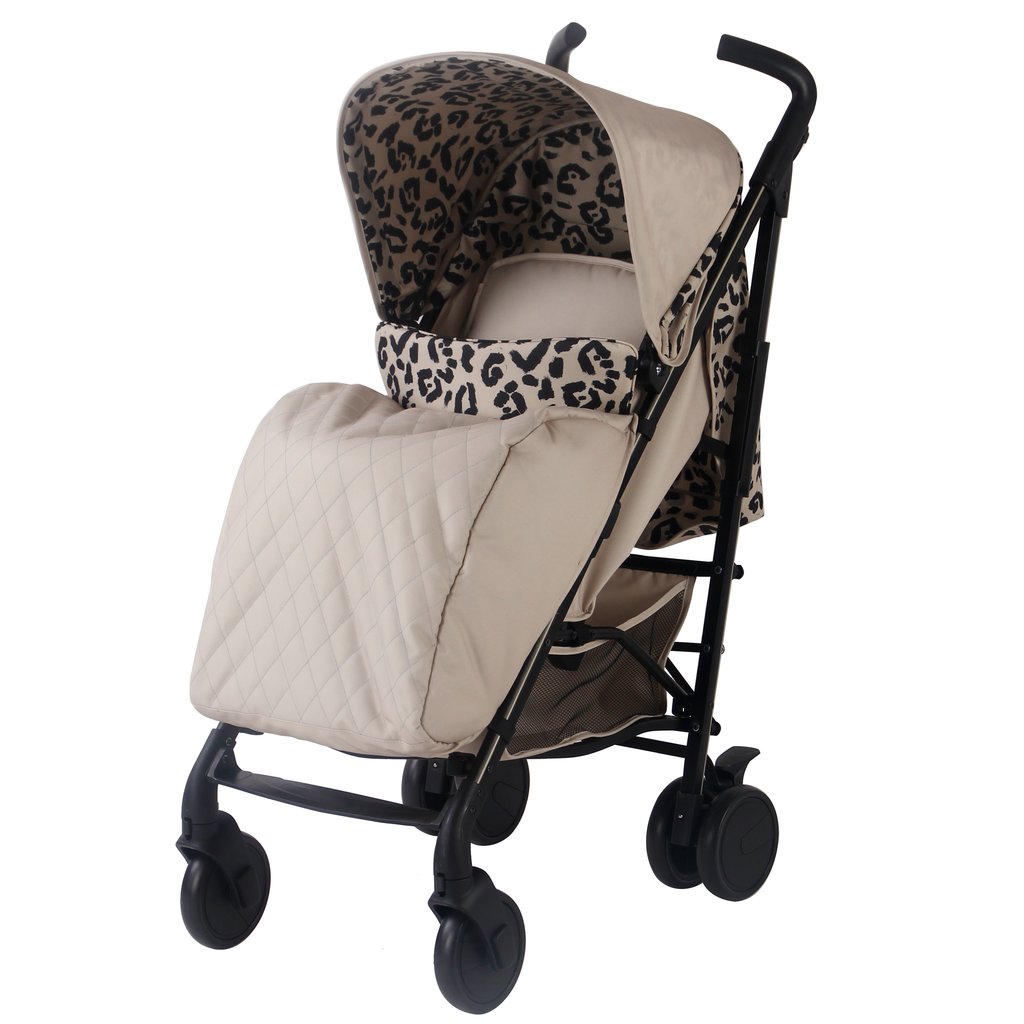 Fawn Leopard Stroller from My Babiie with Footmuff