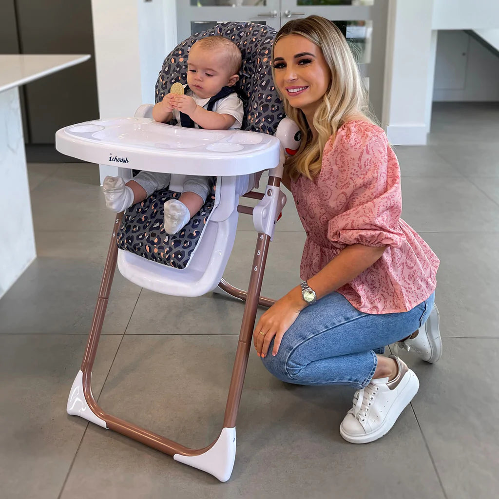 Dani Dyer Premium Highchair - Navy Leopard