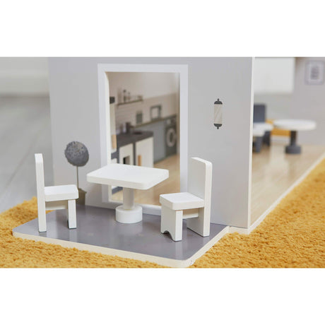 Grey Dolls House with Furniture & Accessories - Liberty House Toys - Junior Bambinos