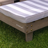 Outdoor Double Chaise Lounger - Grey & White