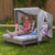Outdoor Double Chaise Lounger - Grey & White