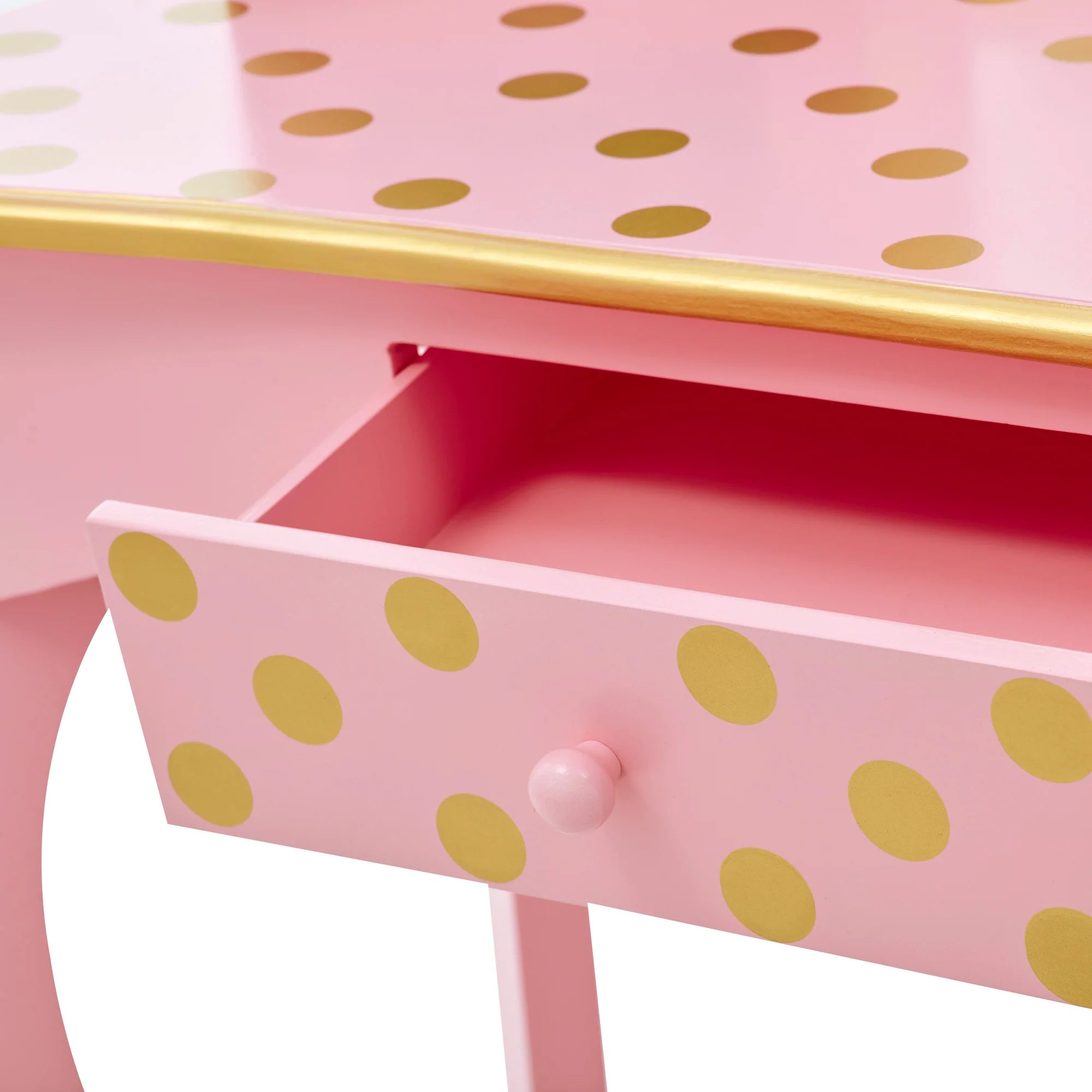Gisele Vanity Set - Polka Dot - Pink & Gold