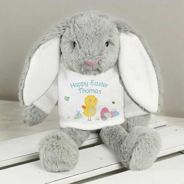 Personalised Easter Meadow Bunny Soft Teddy