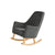 Eden Deluxe Nursery Rocking Chair - Charcoal Grey