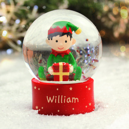 Elf Glitter Snow Globe