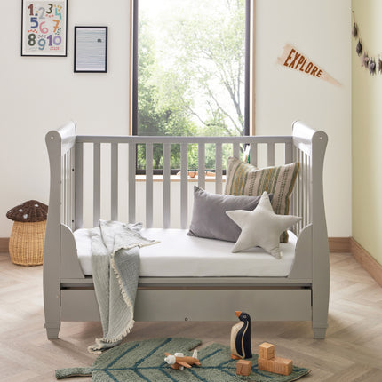 Eva Sleigh Cot Bed - Grey