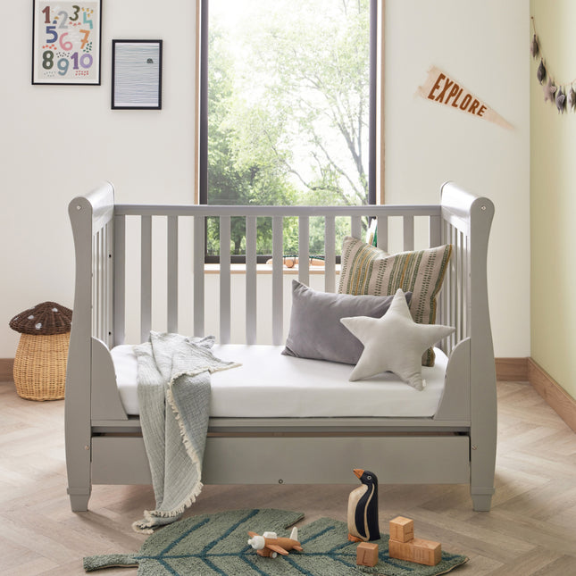 Eva Sleigh Cot Bed - Grey