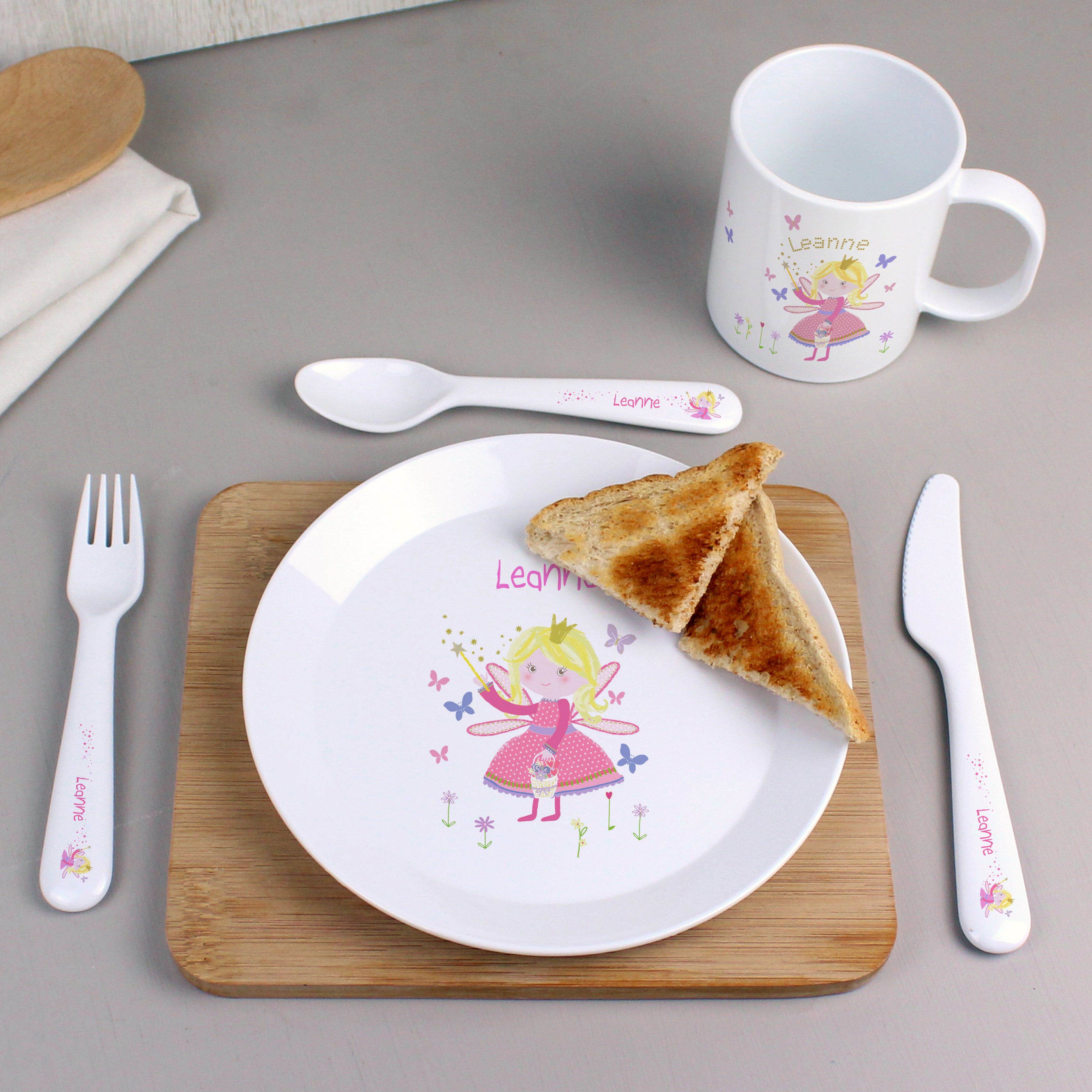 Garden Fairy - Personalised 3 Piece Cutlery Set - Personalised Memento Company - Junior Bambinos