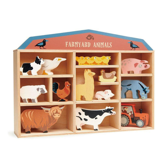 Farmyard Animals with Display / Storage Shelf - Junior Bambinos