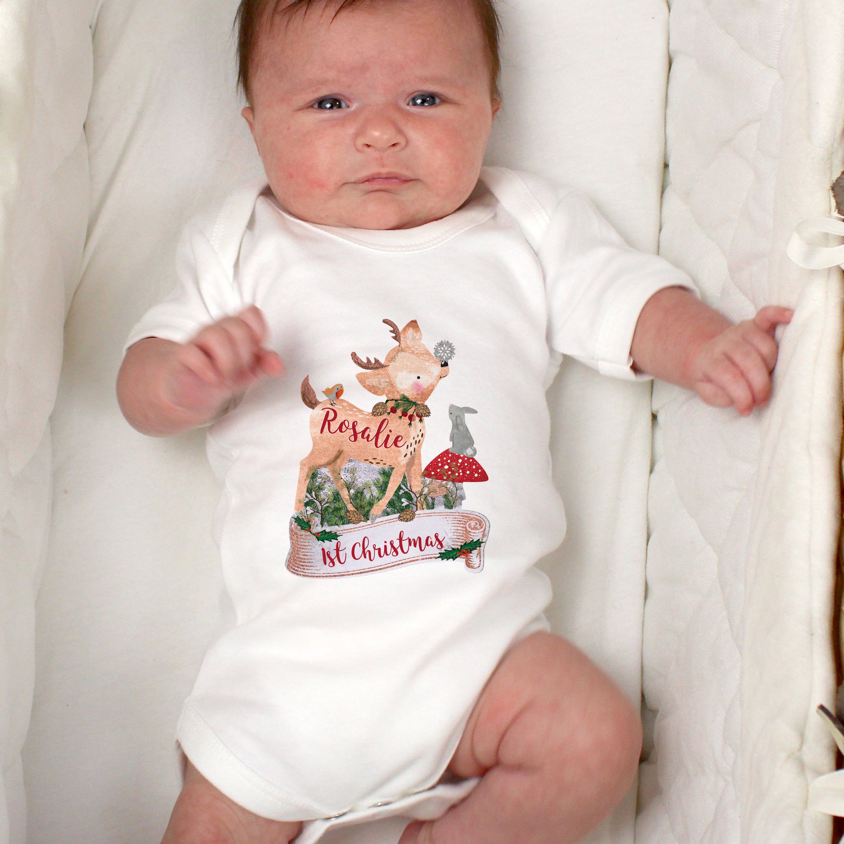 Personalised Festive Fawn Christmas Vest - Personalised Memento Company - Junior Bambinos