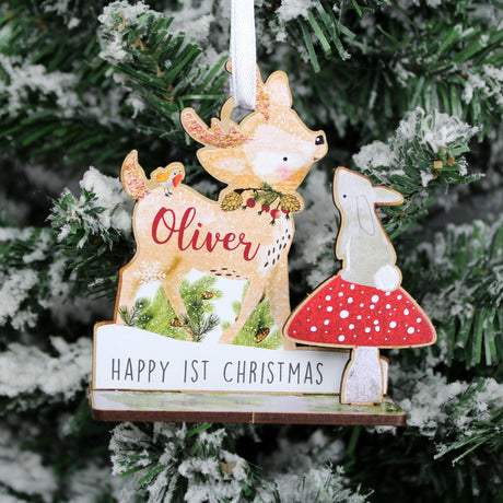 Festive Fawn - Make Your Own 3D Christmas Decoration Kit - Personalised - Junior Bambinos