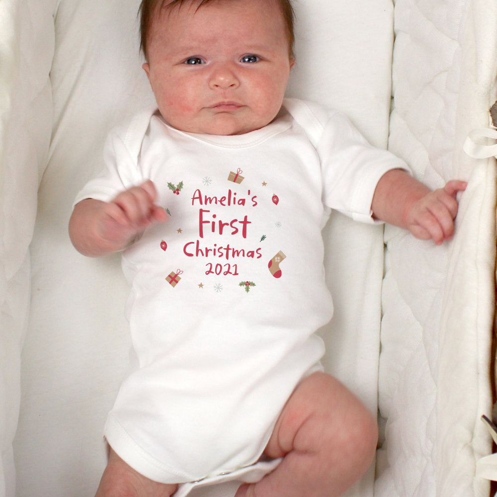 Personalised My First Christmas Vest - Personalised Memento Company - Junior Bambinos