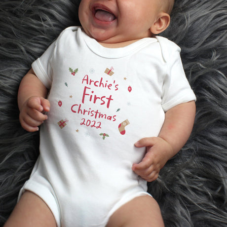 Personalised My First Christmas Vest - Personalised Memento Company - Junior Bambinos