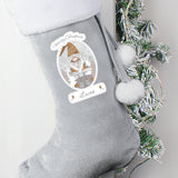 Personalised Gonk Christmas Stocking in grey