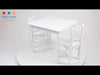 White Solid Wood Table & Chairs