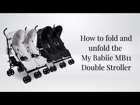Billie Faiers Double Stroller - Grey Chevron
