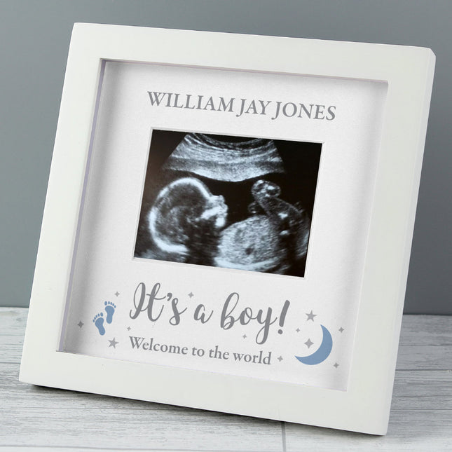 Baby Scan Photo Frame - It's a Boy - Personalised - Personalised Memento Company - Junior Bambinos