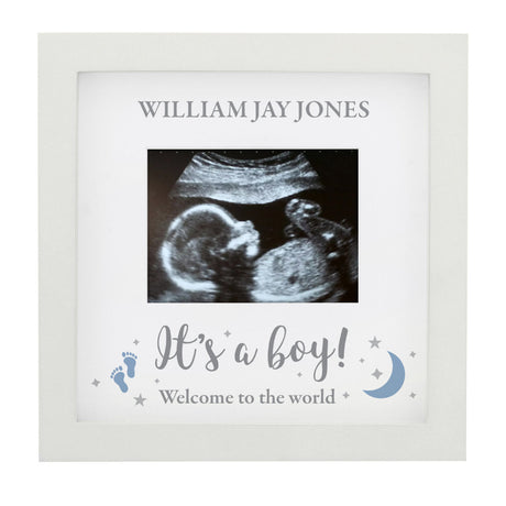 Baby Scan Photo Frame - It's a Boy - Personalised - Personalised Memento Company - Junior Bambinos