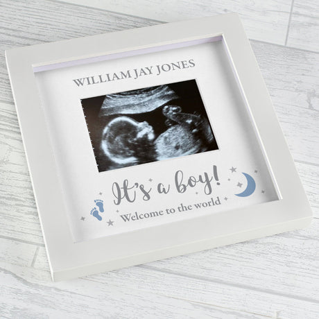 Baby Scan Photo Frame - It's a Boy - Personalised - Personalised Memento Company - Junior Bambinos