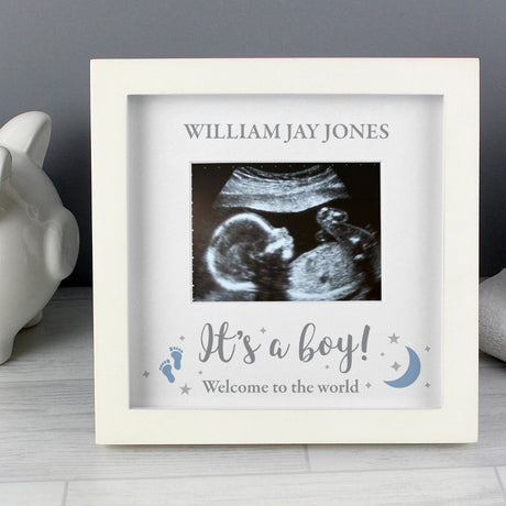 Baby Scan Photo Frame - It's a Boy - Personalised - Personalised Memento Company - Junior Bambinos