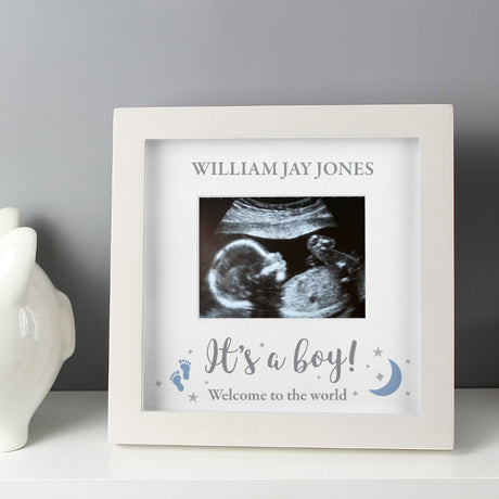 Baby Scan Photo Frame - It's a Boy - Personalised - Personalised Memento Company - Junior Bambinos