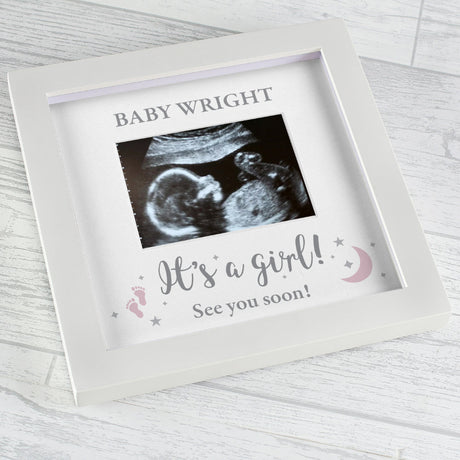 Baby Scan Photo Frame - It's a Girl - Personalised - Personalised Memento Company - Junior Bambinos