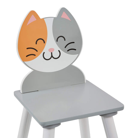 Cat & Dog White Table & Chairs - Liberty House Toys - Junior Bambinos