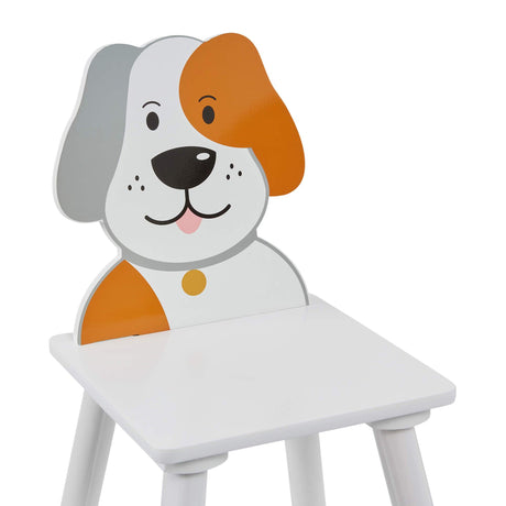 Cat & Dog White Table & Chairs - Liberty House Toys - Junior Bambinos