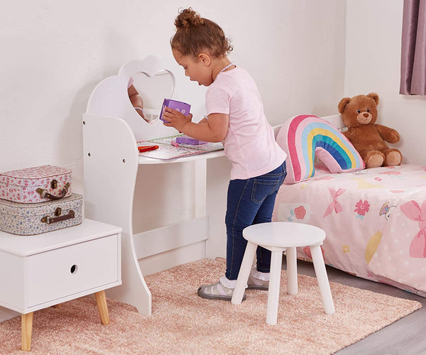 White Dressing Table & Stool