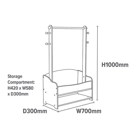 Hanging Rail with Storage - Liberty House Toys - Junior Bambinos