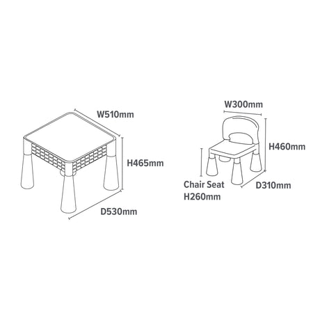 Multi Activity Table - Multi Coloured - Liberty House Toys - Junior Bambinos