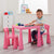 Kids Plastic Table & Chairs - Pink