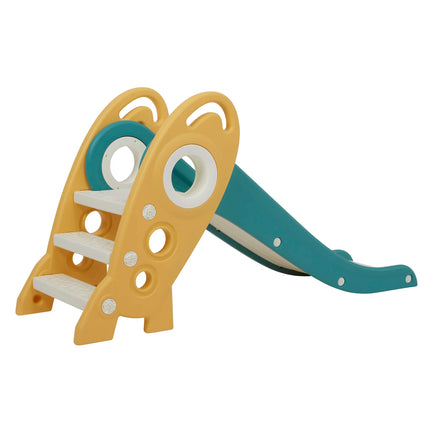 Kids Foldable Rocket Slide - Green & Gold