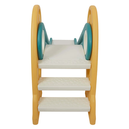 Kids Foldable Rocket Slide - Green & Gold