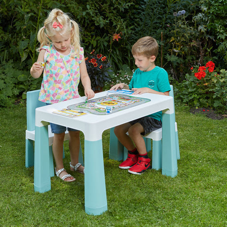 Height Adjustable Table and Chair Set - White or Grey - Liberty House Toys - Junior Bambinos