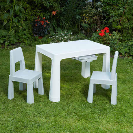 Height Adjustable Table and Chair Set - White or Grey - Liberty House Toys - Junior Bambinos