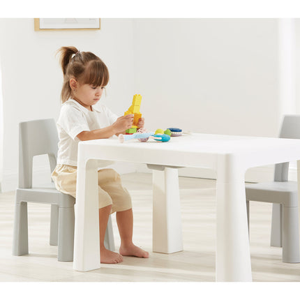 Height Adjustable Table and Chair Set - White or Grey - Liberty House Toys - Junior Bambinos
