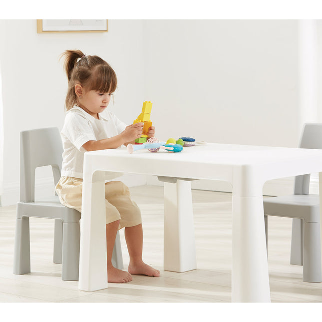 Height Adjustable Table and Chair Set - White or Grey - Liberty House Toys - Junior Bambinos