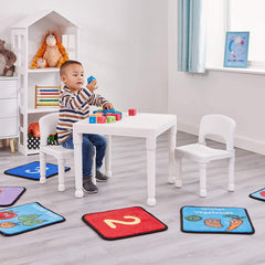 White Table & 2 Chair Set - Junior Bambinos