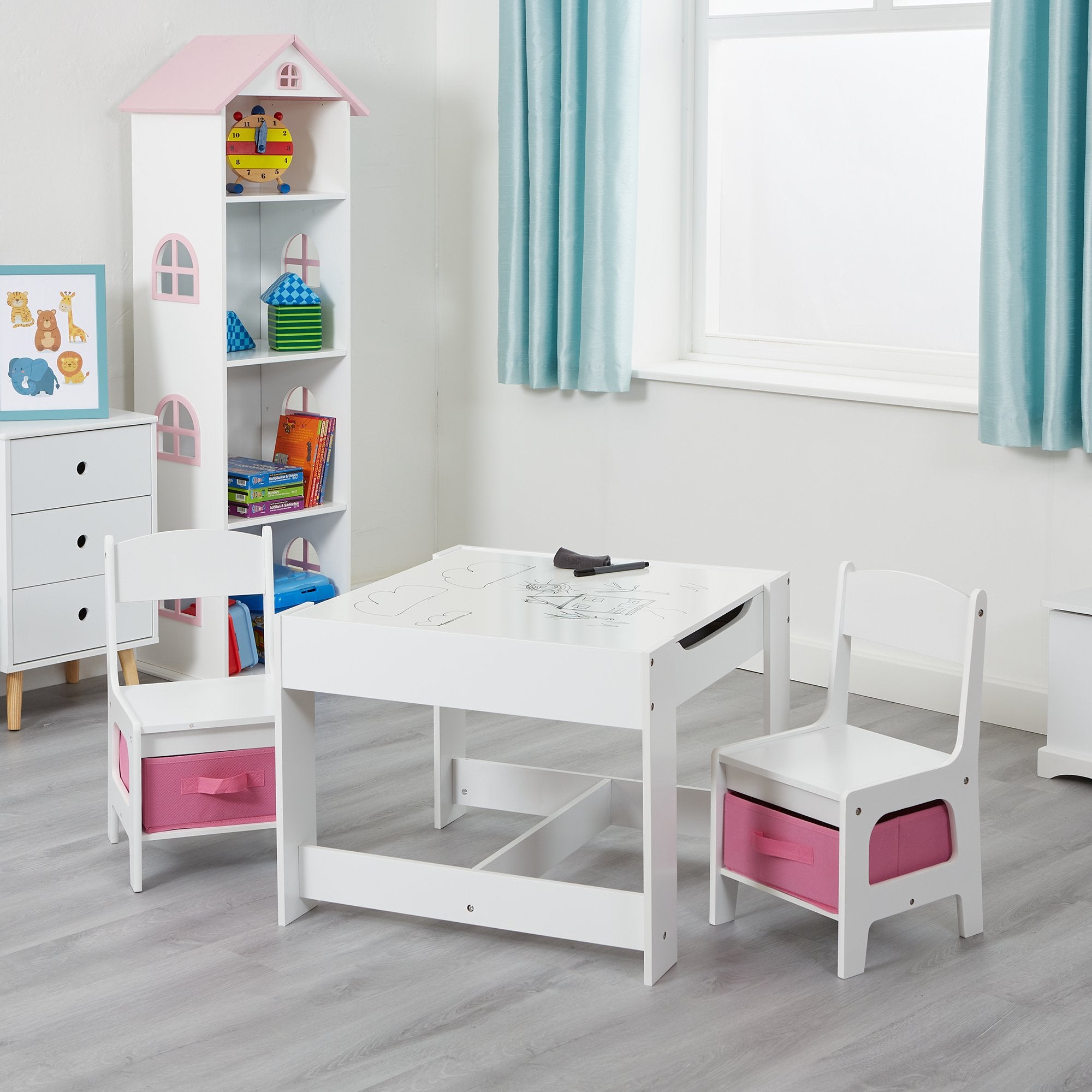 Kids table and chairs with storage hotsell