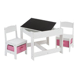 White Table and 2 Storage Chairs - Liberty House Toys - Junior Bambinos