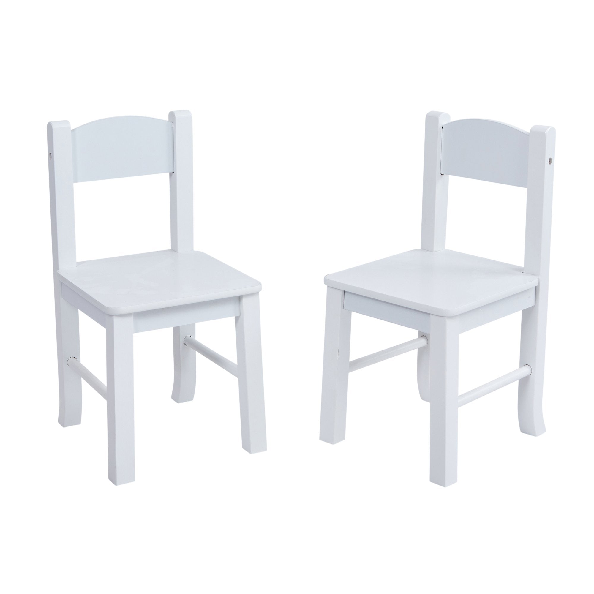 White Solid Wooden Table & Chairs - Liberty House Toys - Junior Bambinos