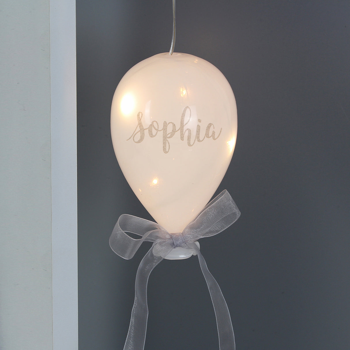 Personalised LED Light Up Glass Balloon - Personalised Memento Company - Junior Bambinos